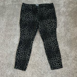 Good American Green Leopard Jeans Good Waist Crop Plus Size 22